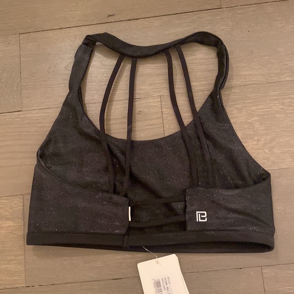 Black sparkly Body Language sports bra, size medium - Picture 5 of 5